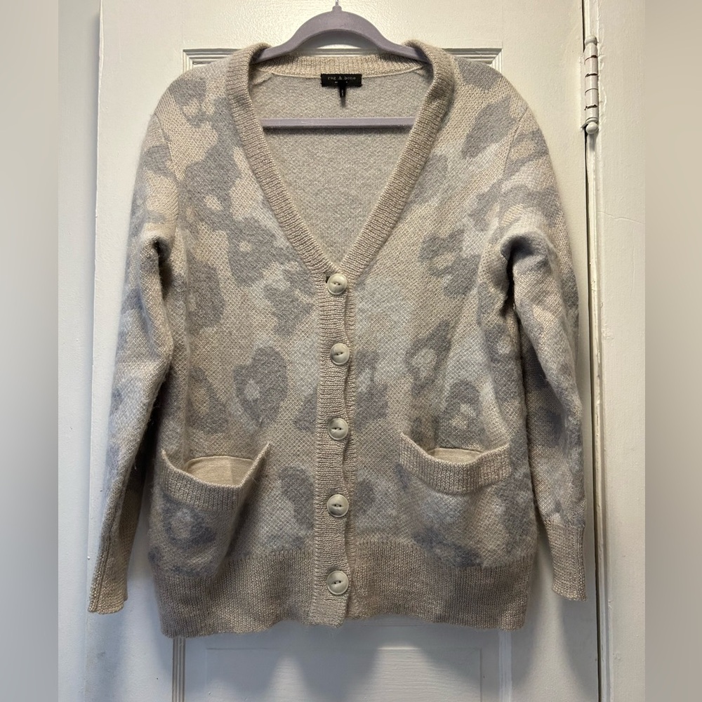 Rag & Bone camo print oversized cardigan